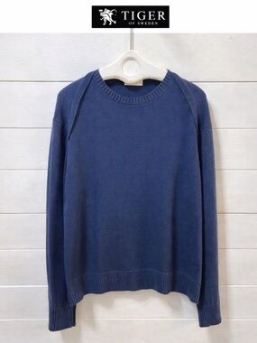 TIGER OF SWEDEN Janos Navy Knit Sweater Size L